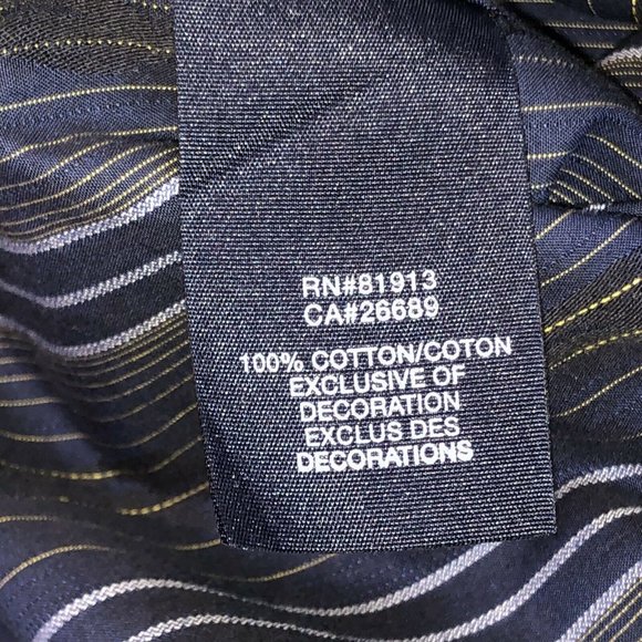 Robert Graham Blue Striped Flip Cuff Long Sleeve Dress Shirt - Picture 9 of 9